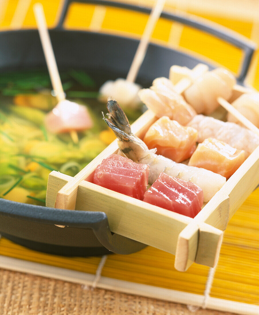 Japanisches Fisch-Fondue