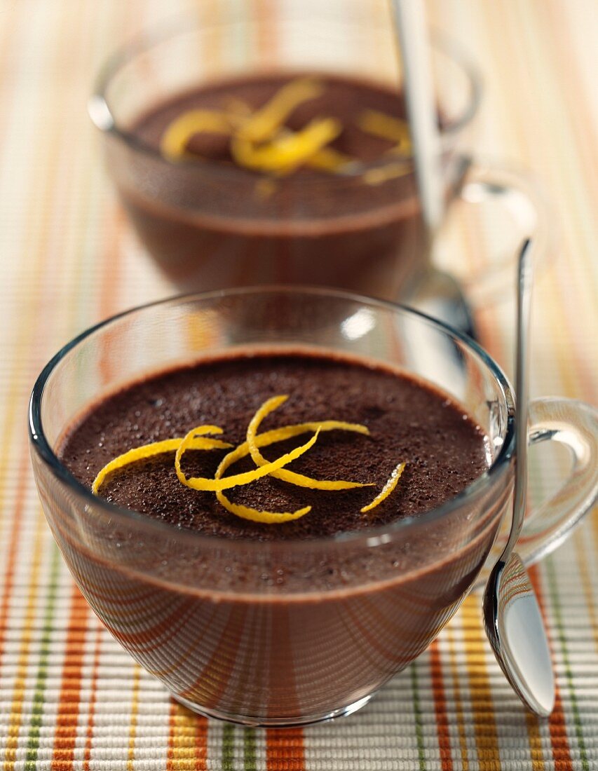 chocolate cream with orange zest