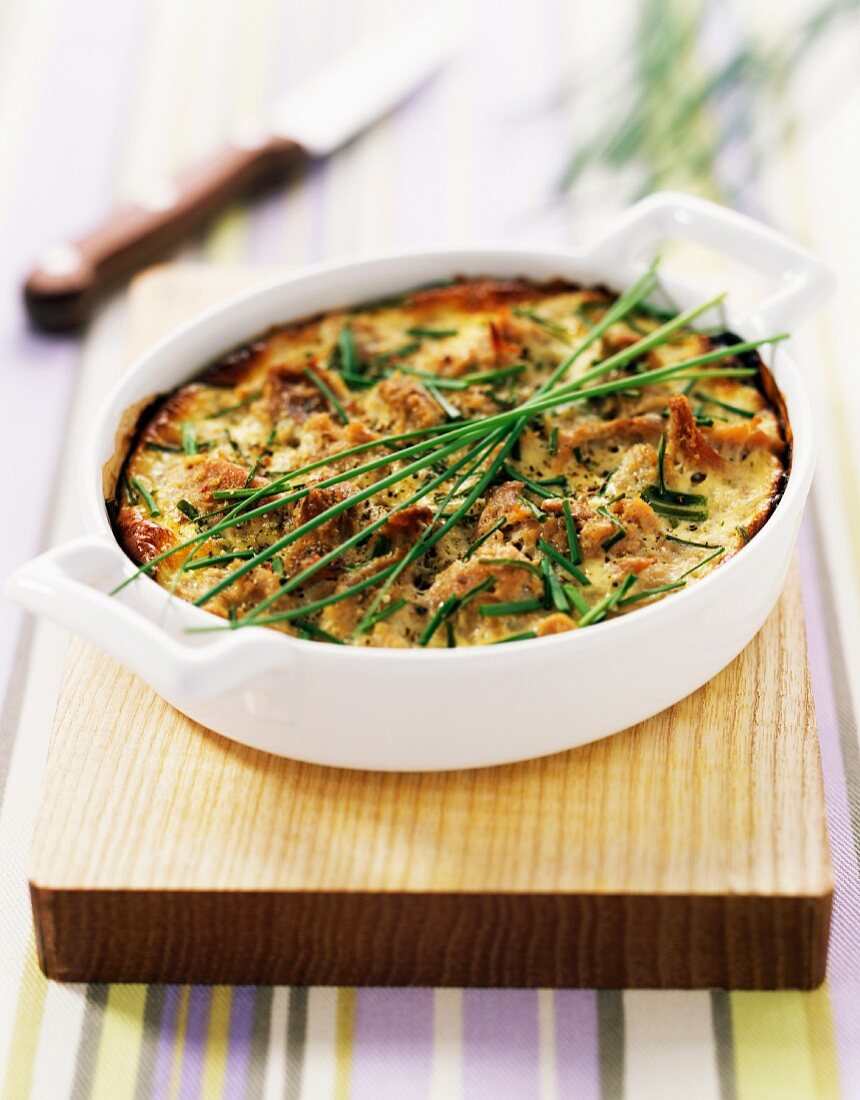 Thunfisch-Schnittlauch-Clafoutis