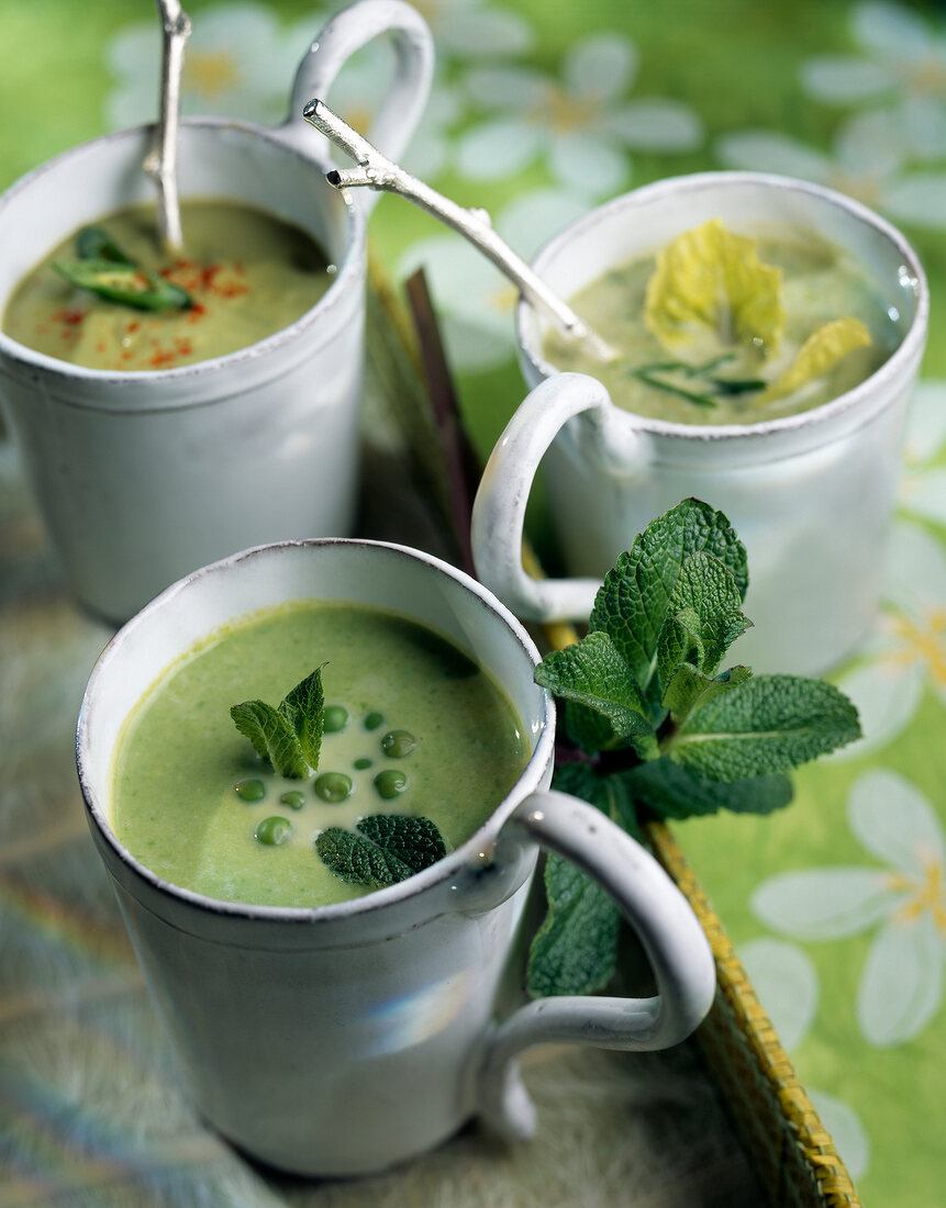Green spring vegetable soup
