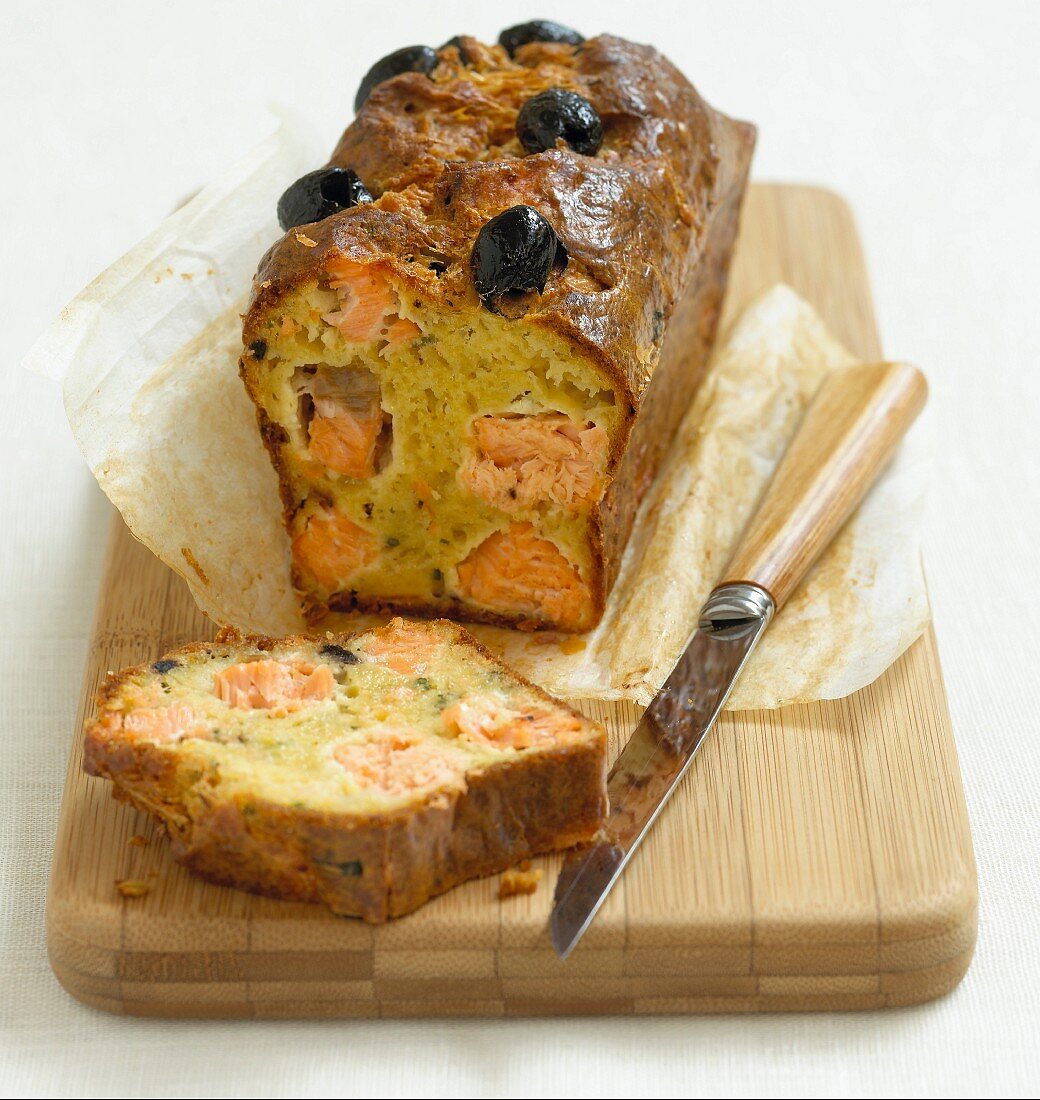 Salmon and olive loaf