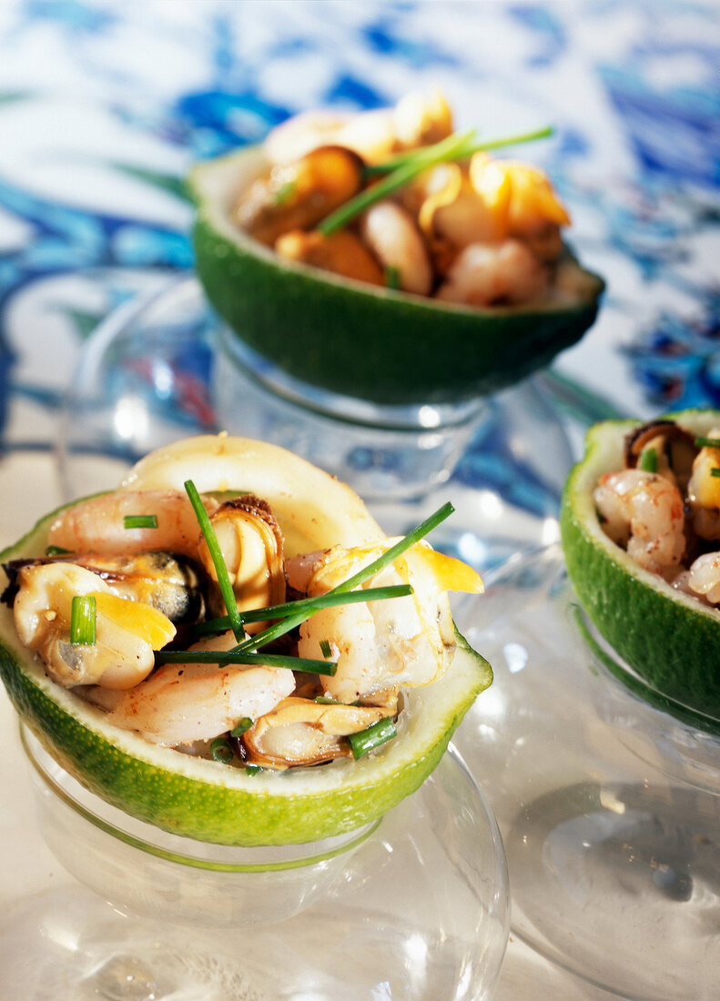 Seafood salad with lime