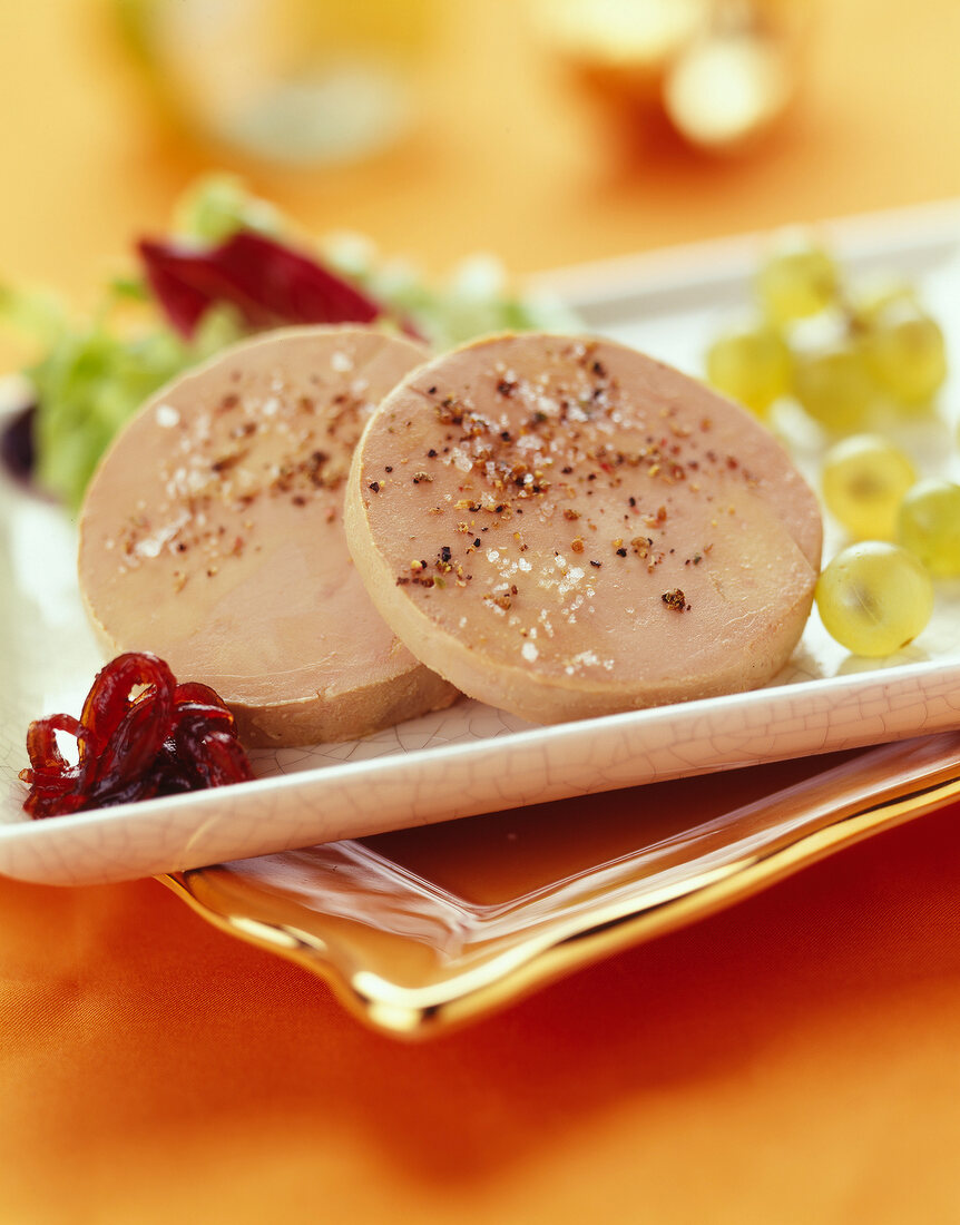 Slices of foie gras