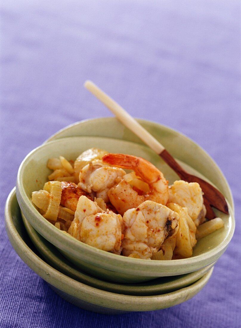 Monkfish and fennel tajine