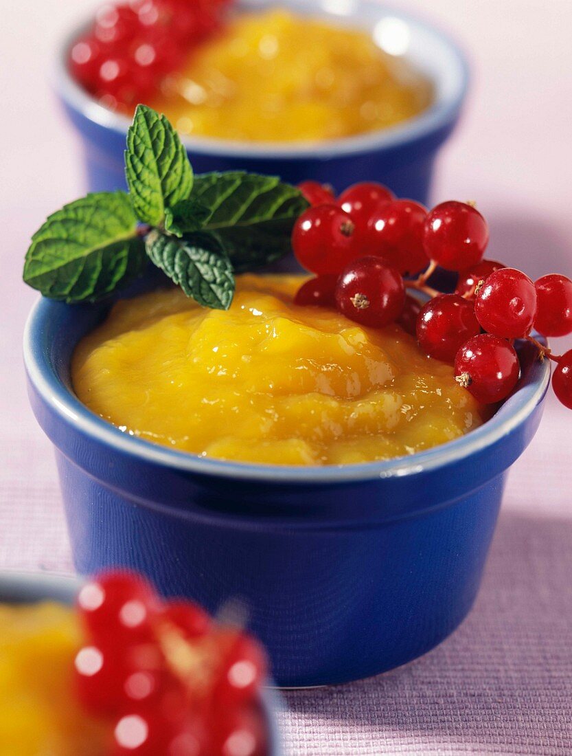 Mango steamed baked egg custard