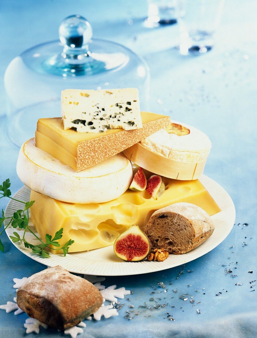 Plate of cheeses
