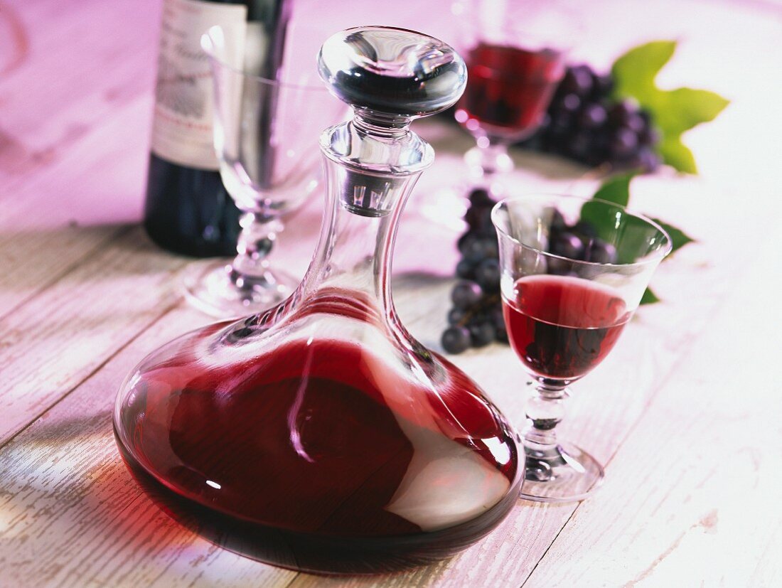 Carafe of red wine