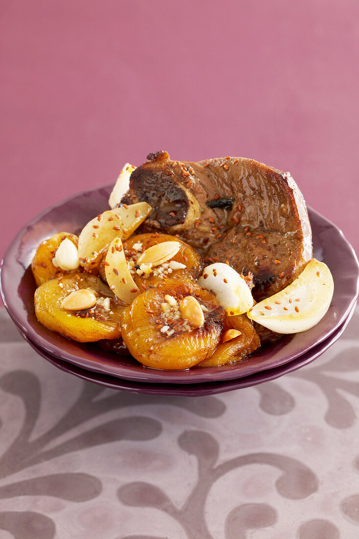 Lamb and apricot tajine