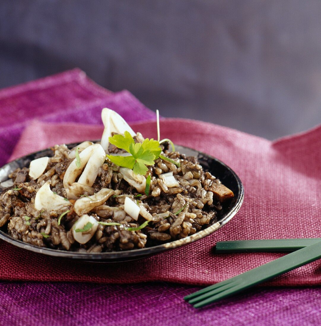 Schwarzer Risotto mit Sepia