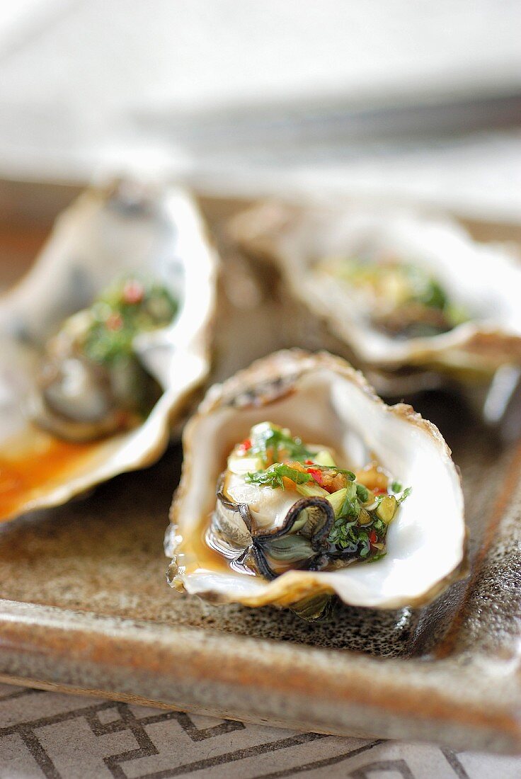 Asian style oysters