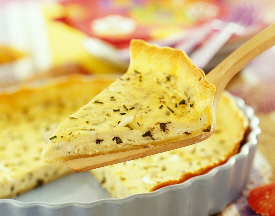 Goat's cheese quiche