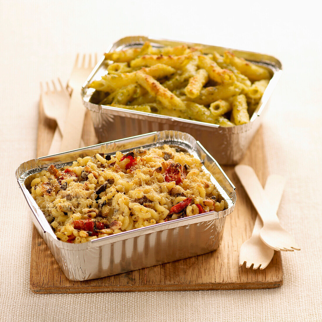 pasta shell bake and penne pasta bake (topic: bakes)