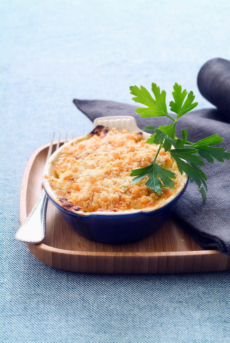 Hähnchen-Mimolette-Gratin