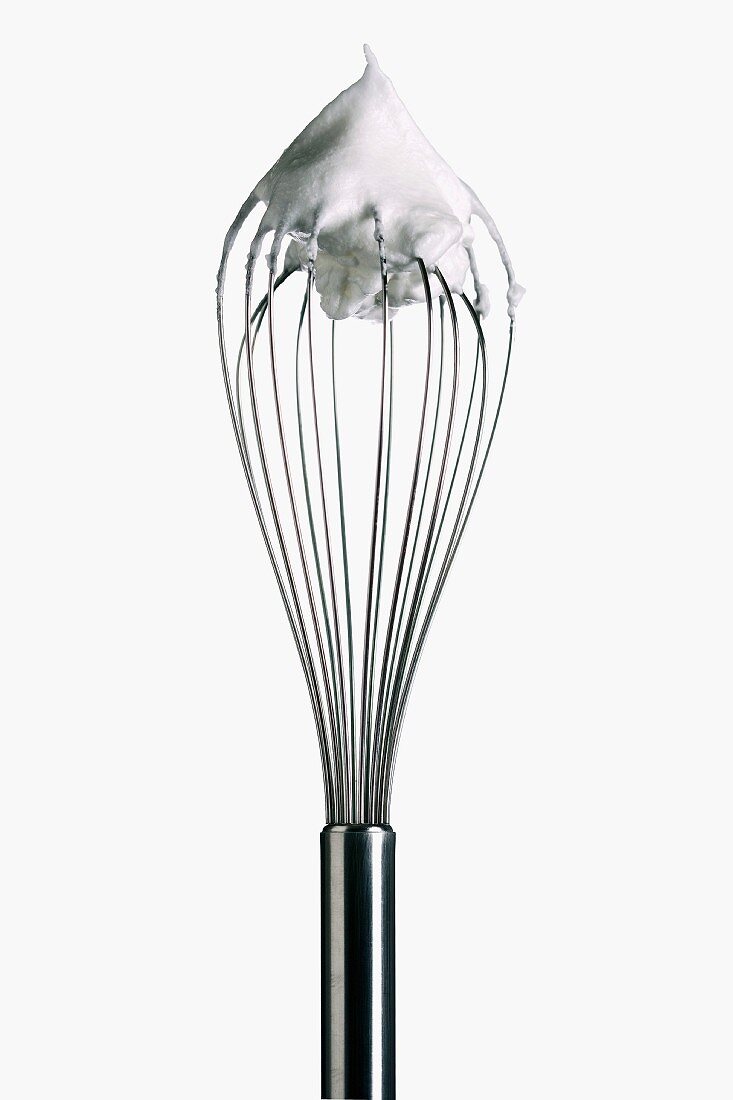 eggwhites on whisk