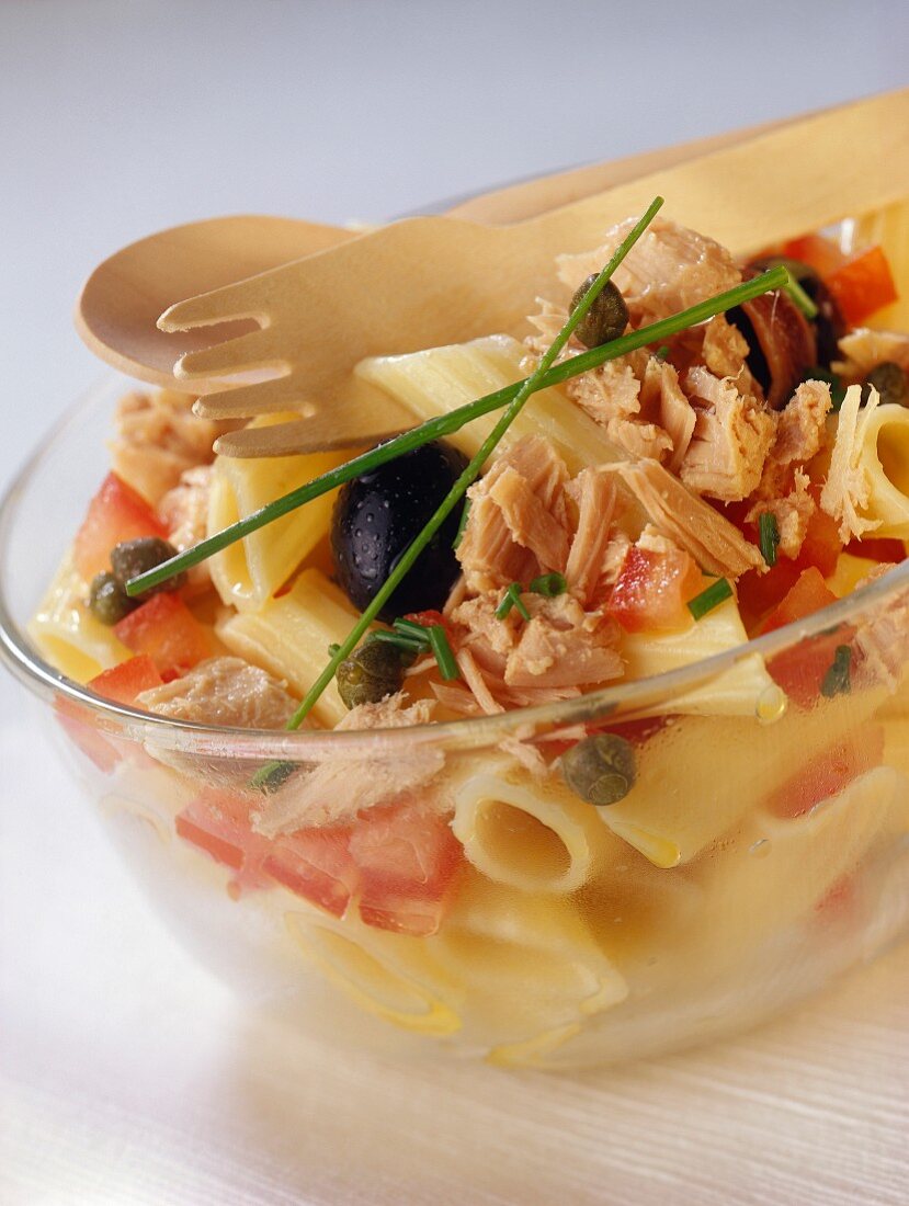 Penne and tuna salad