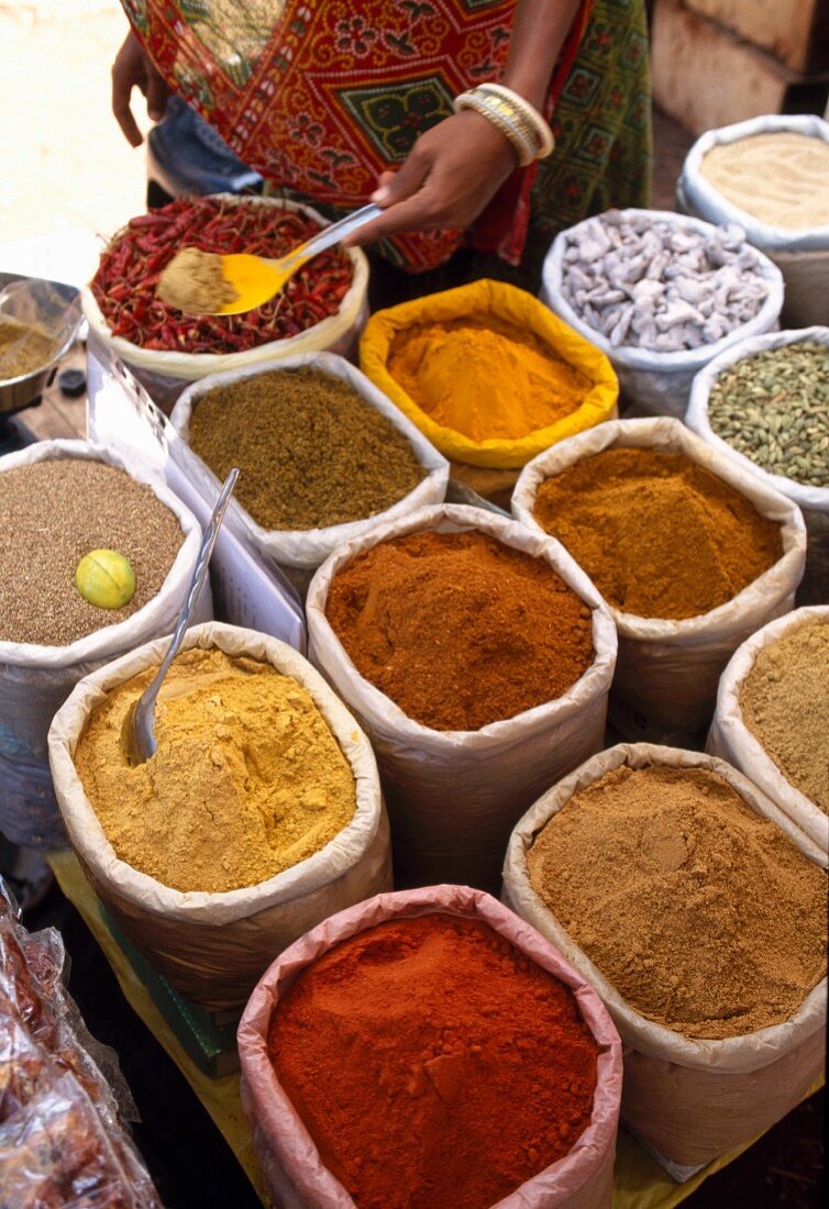 Selection of ground spices