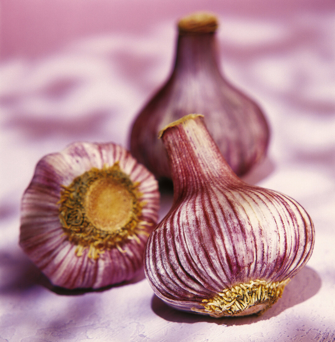Pink garlic
