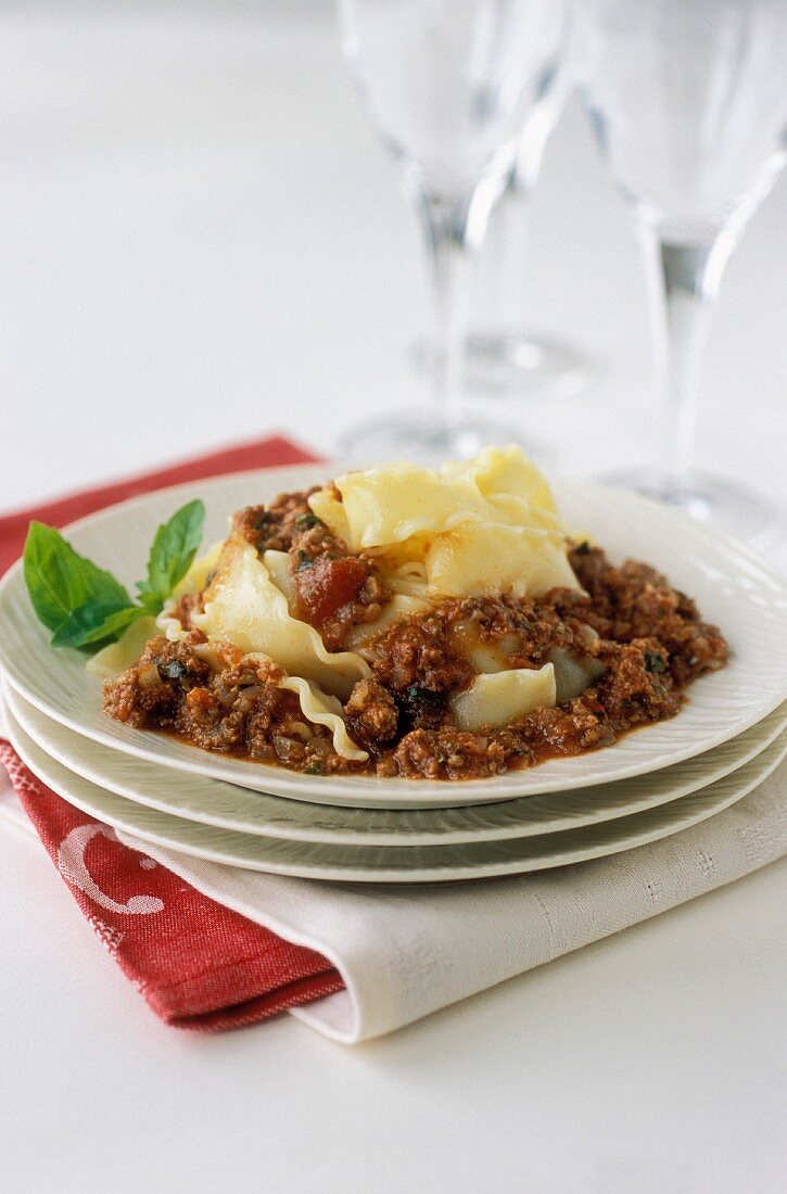 Pasta alla bolognese (Nudeln mit Fleischsauce, Italien)