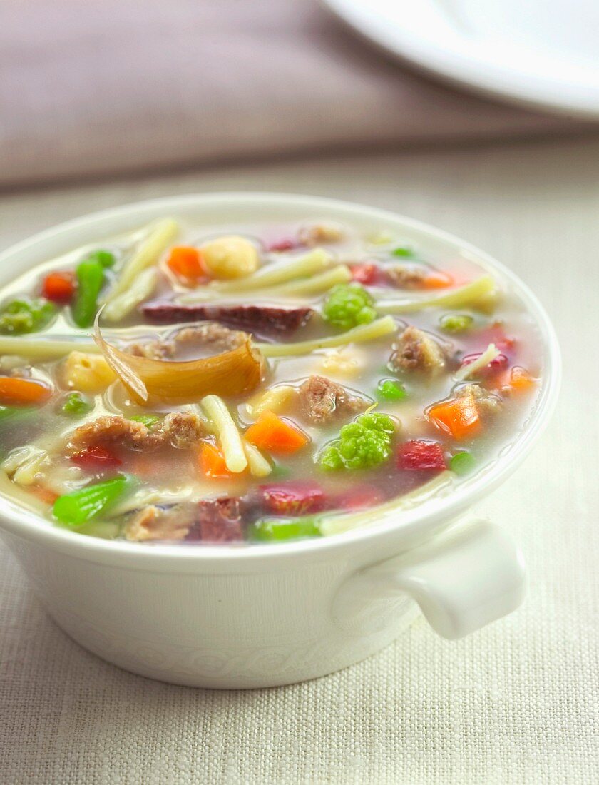 Beef and winter vegetable soup