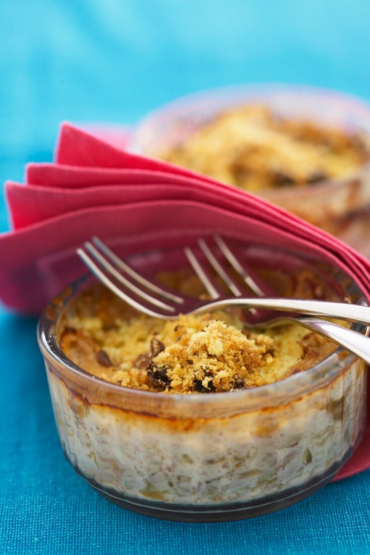 Crumble mit Wachteln und Foie Gras