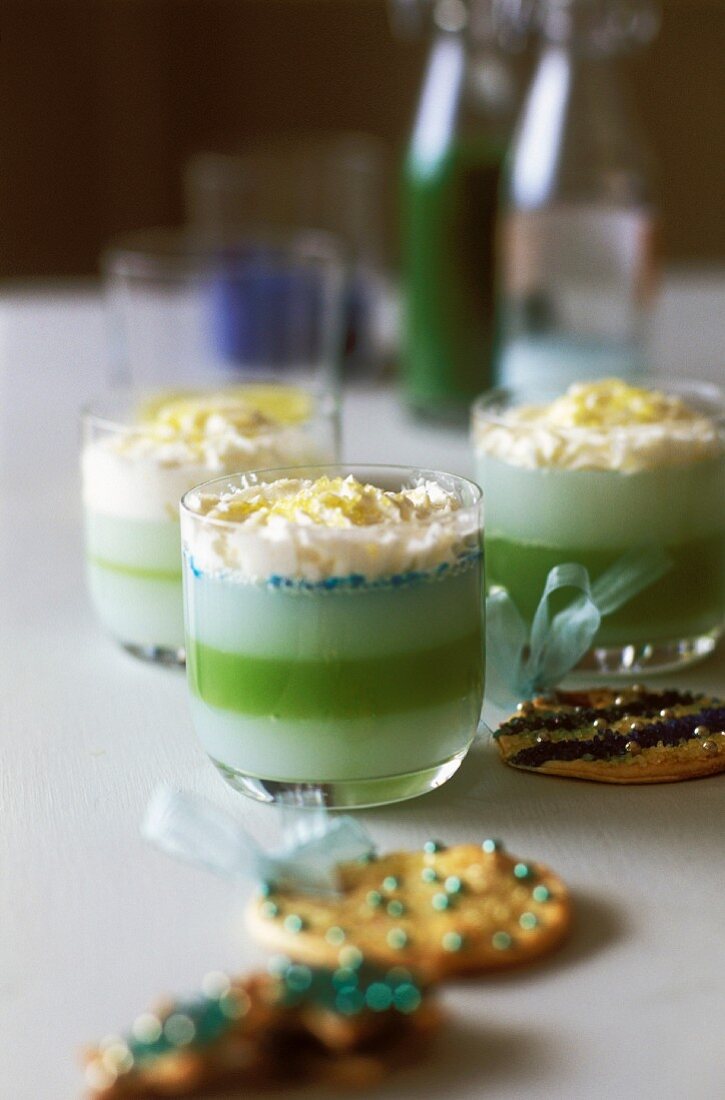 Cactus jelly with whipped cream