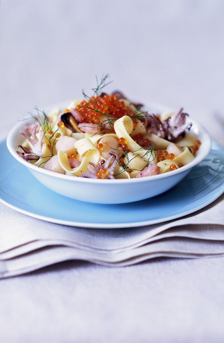 Tagliatelle with sea food