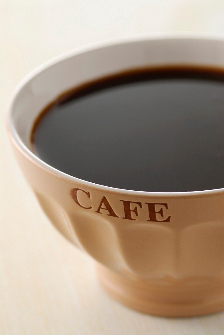 Bowl of black coffee