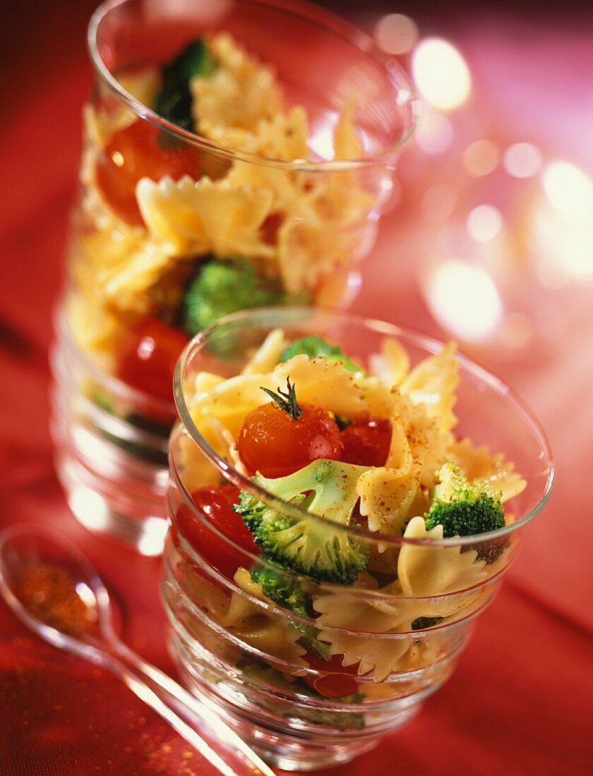Pasta salad with paprika