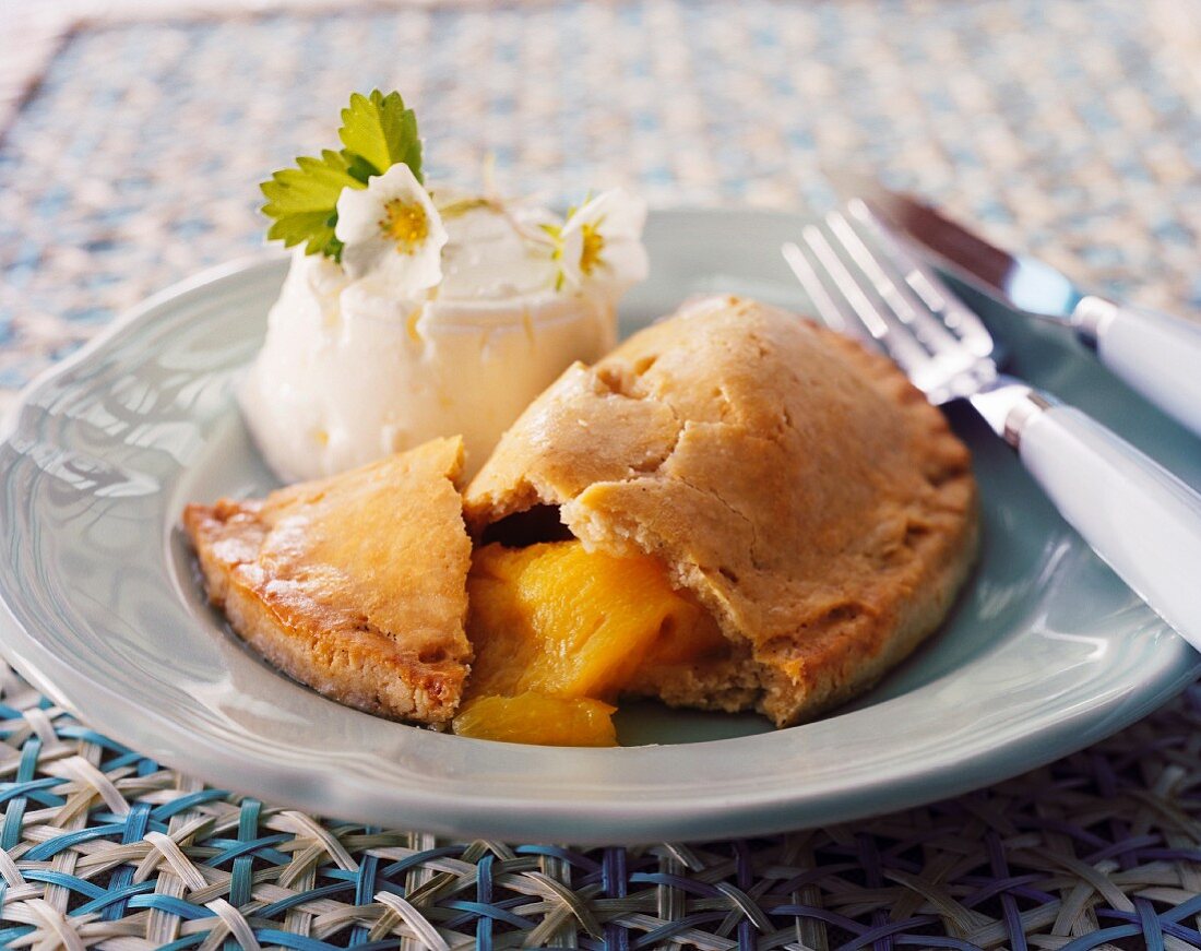 A mango and faisselle cream cheese pasty