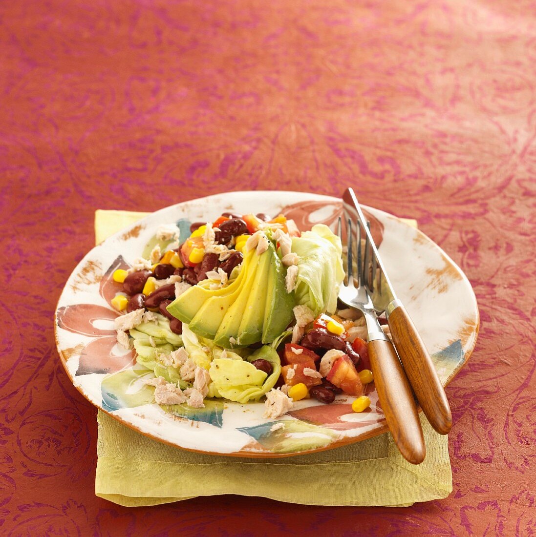 Mexican salad with tuna fish