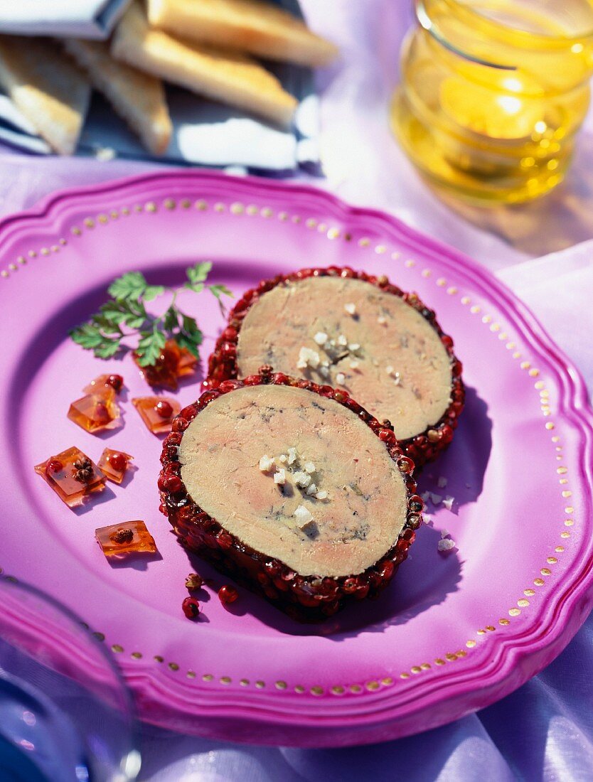 Foie gras with Maury wine jelly