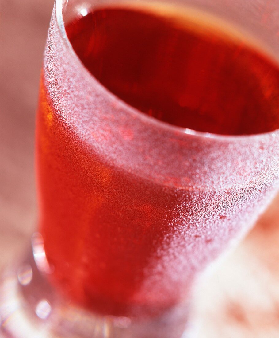 A cranberry cocktail