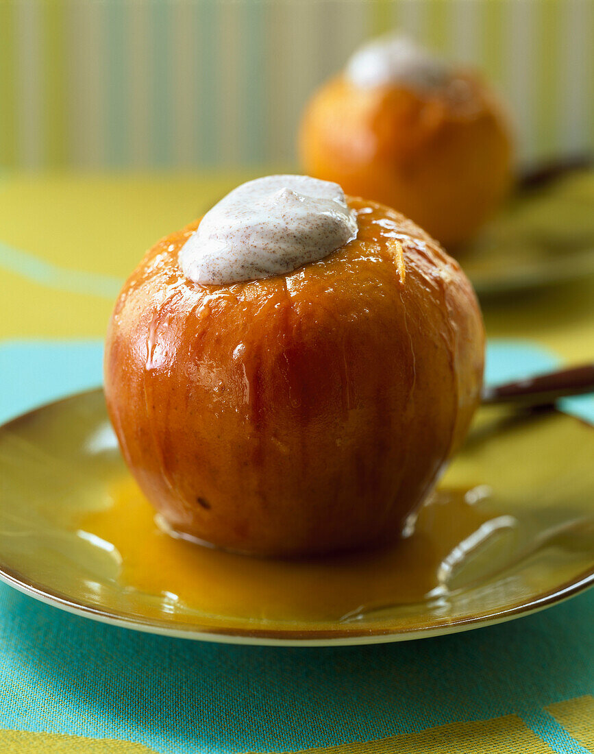 Oven-baked Reinette apples