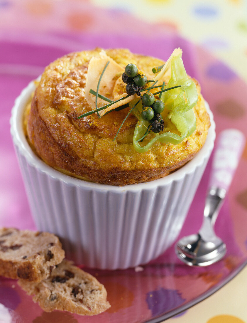 Carribean crab and curry soufflé