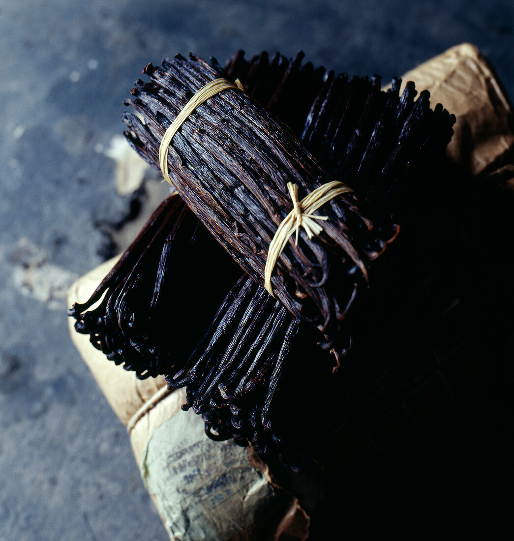 Bundles of vanilla pods