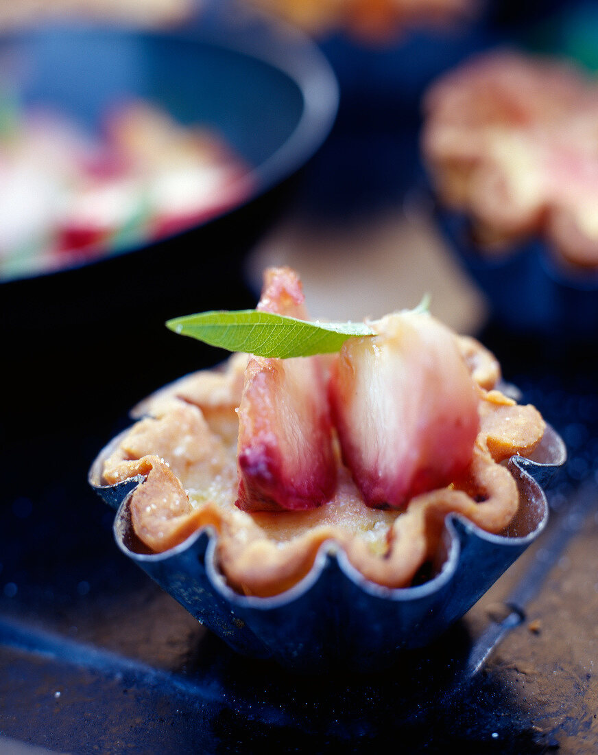 Peach and lemon tartlet