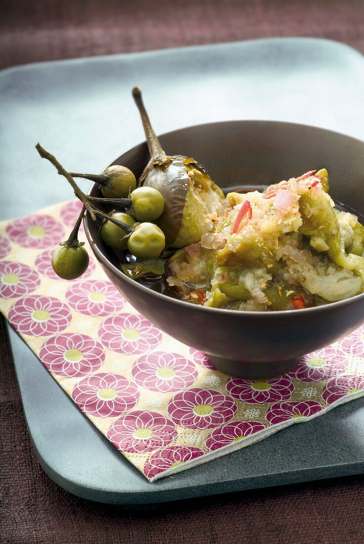 Sweet and sour eggplants