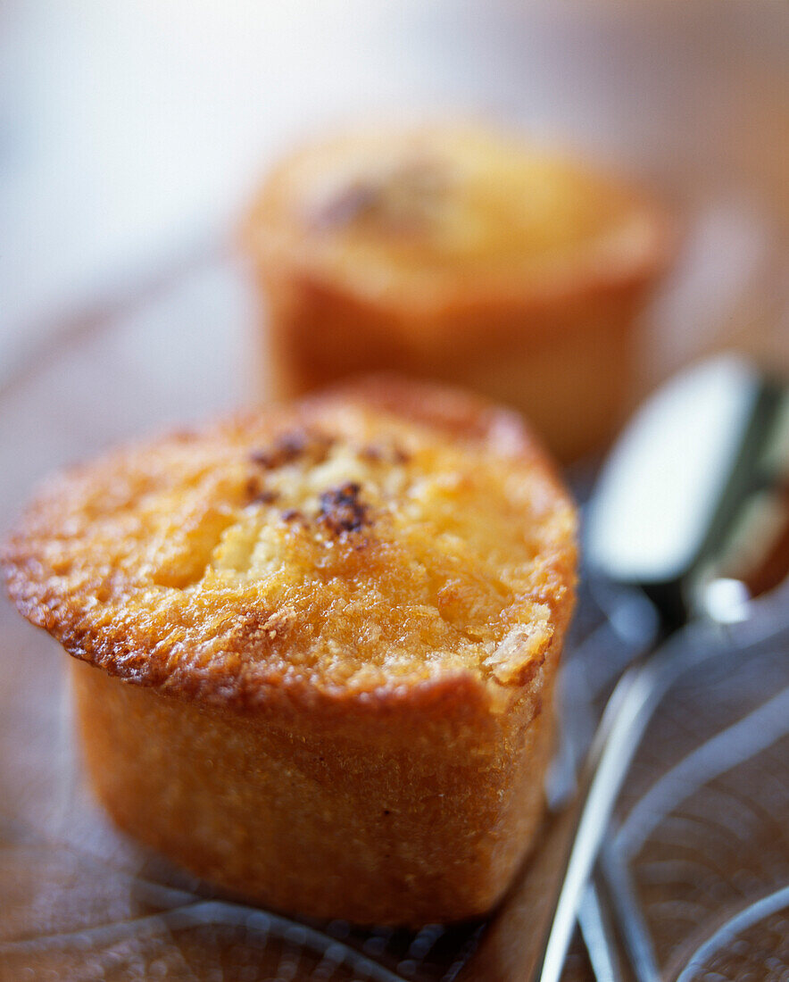 Small heart-shaped coconut cakes