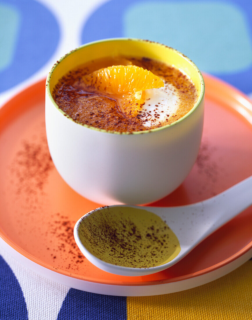 Cream of carrot,orange and cocoa