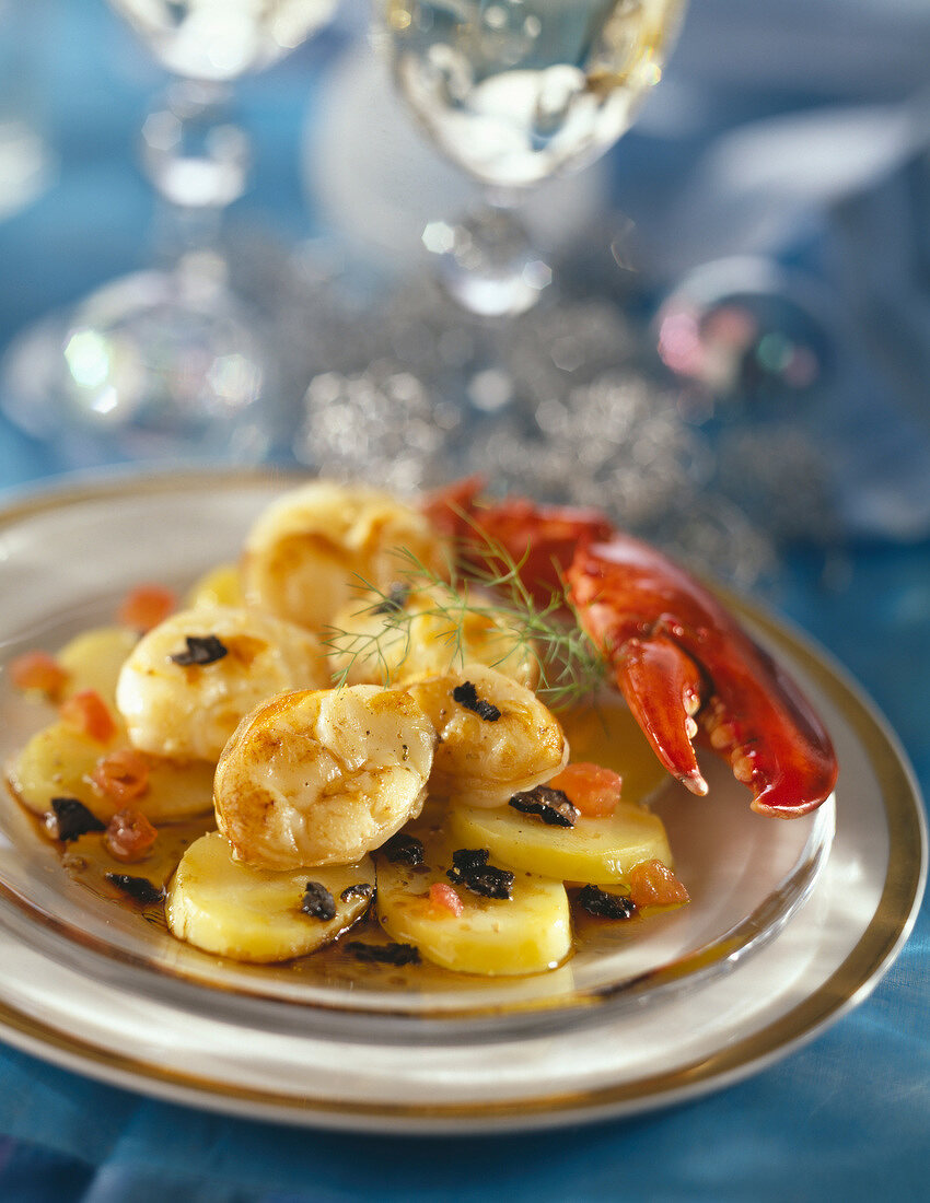 Lobster with truffled vinaigrette