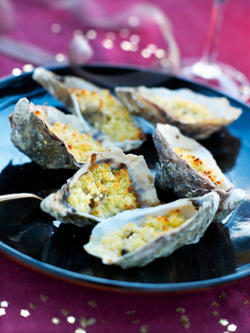 Breaded hot oysters