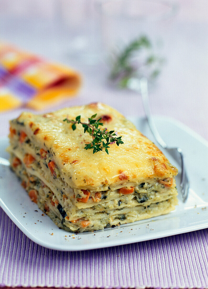 Grilled vegetable lasagnes
