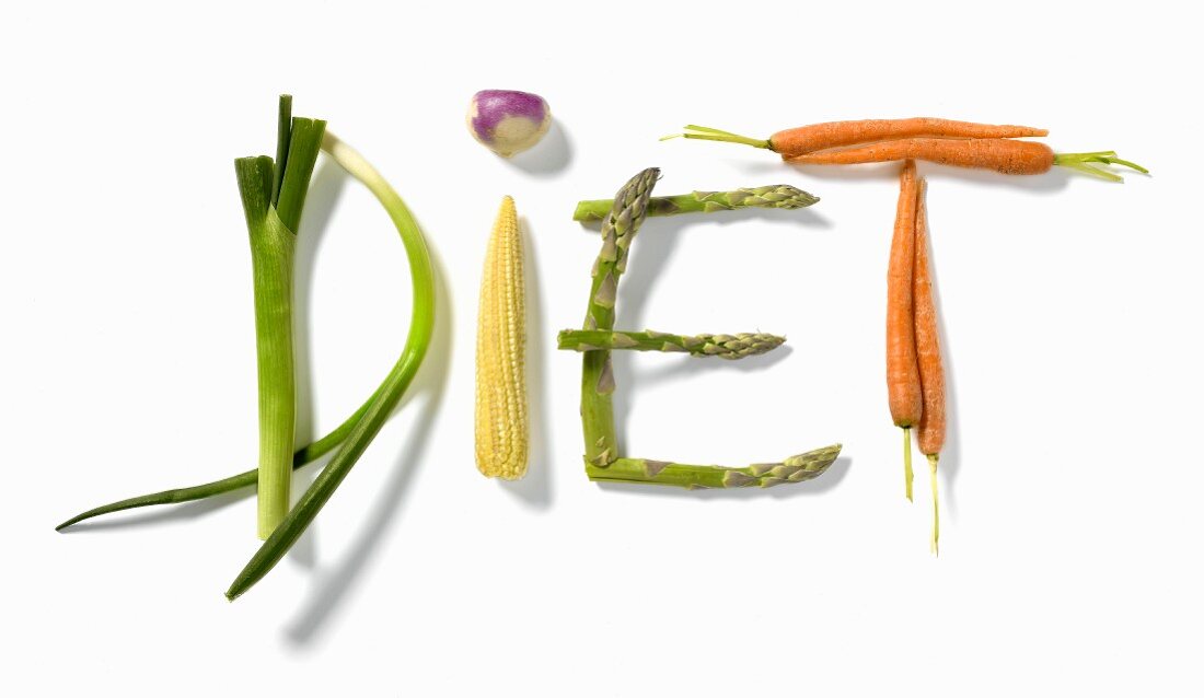 """Diet"" written with vegetables"