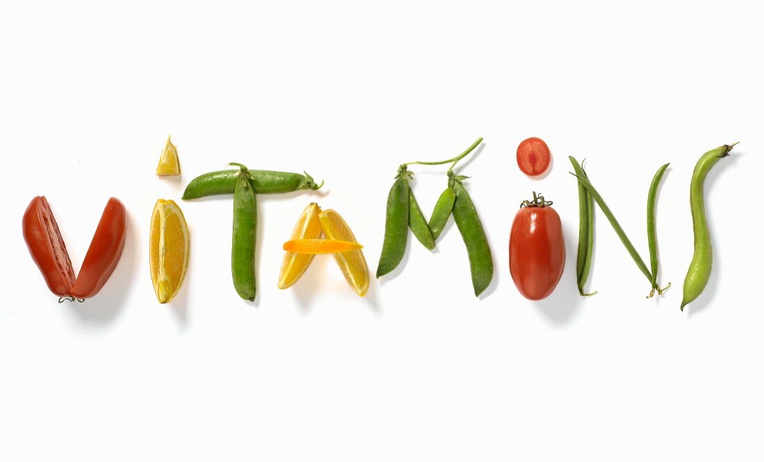 Vitamins - mit Gemüse geschrieben