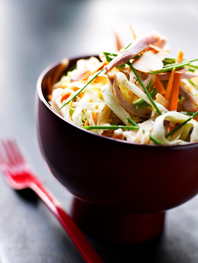 Coleslaw mit Hähnchenfleisch