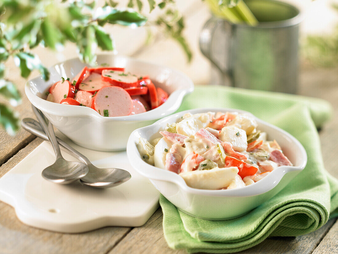 Piemonter- und Wurstsalat