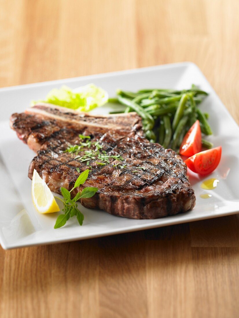 Grilled beef chop