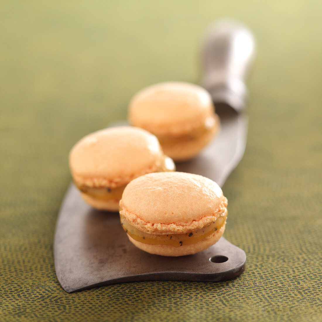 Pineapple-passionfruit macaroons