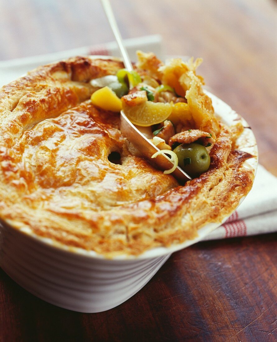 Tagine-style lamb pie