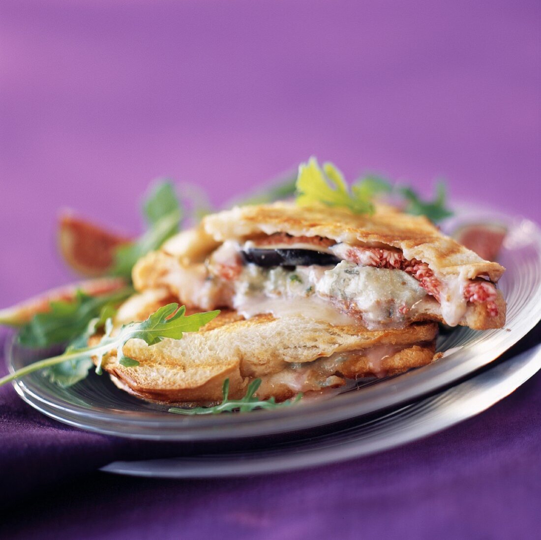 Gorgonzola and fig toasted sandwich